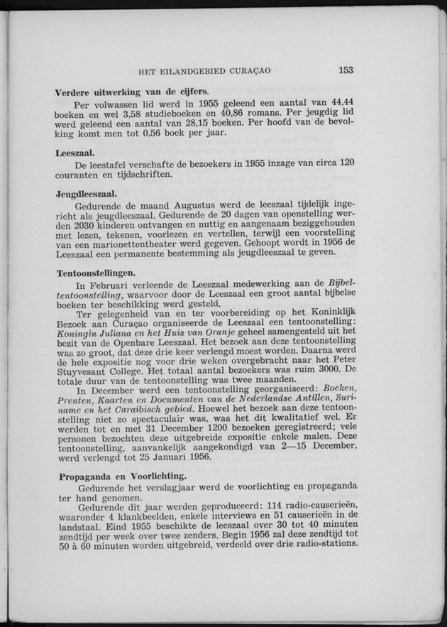 Verslag van de toestand van het eilandgebied Curacao 1955 - Page 153