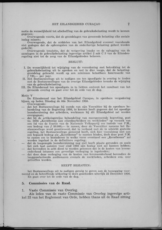 Verslag van de toestand van het eilandgebied Curacao 1956 - Page 7
