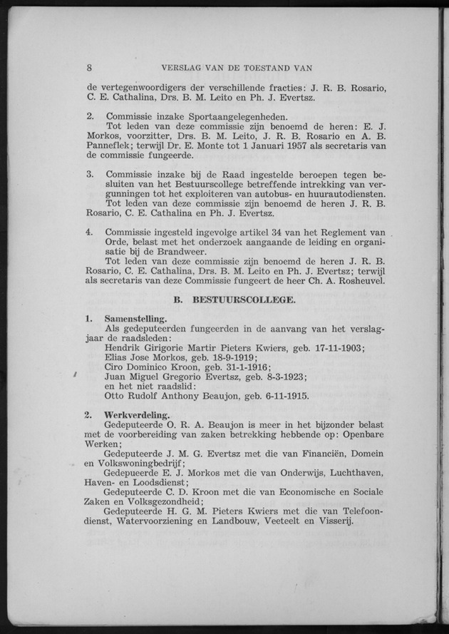 Verslag van de toestand van het eilandgebied Curacao 1956 - Page 8