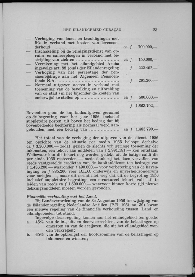 Verslag van de toestand van het eilandgebied Curacao 1956 - Page 23