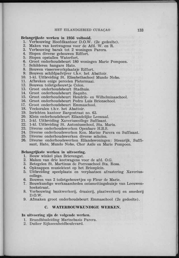 Verslag van de toestand van het eilandgebied Curacao 1956 - Page 133