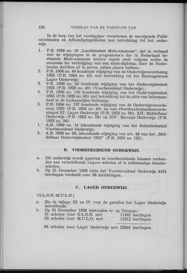 Verslag van de toestand van het eilandgebied Curacao 1956 - Page 150