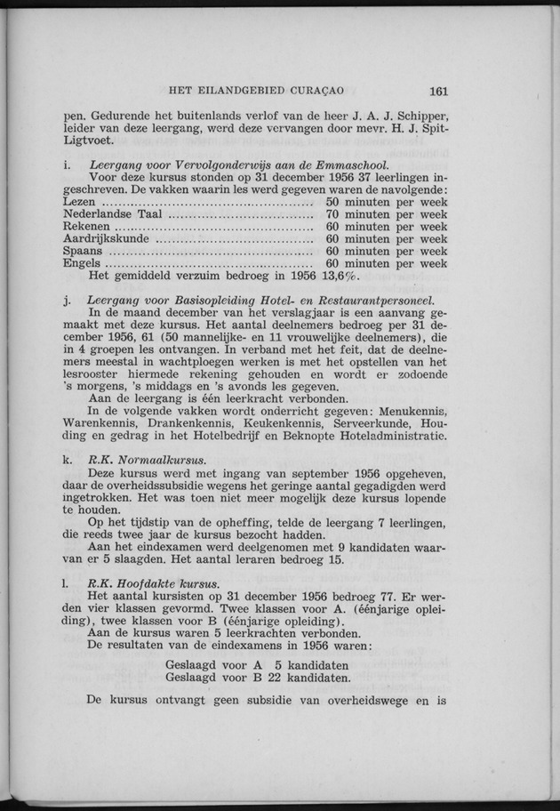 Verslag van de toestand van het eilandgebied Curacao 1956 - Page 161