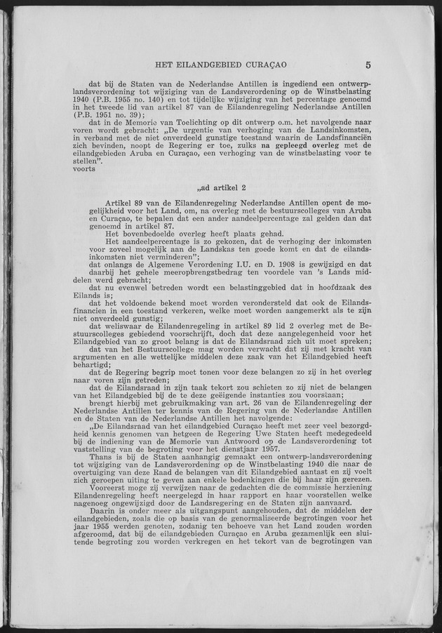 Verslag van de toestand van het eilandgebied Curacao 1957 - Page 5