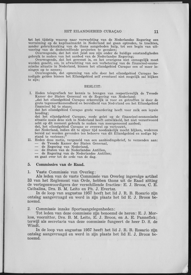 Verslag van de toestand van het eilandgebied Curacao 1957 - Page 11