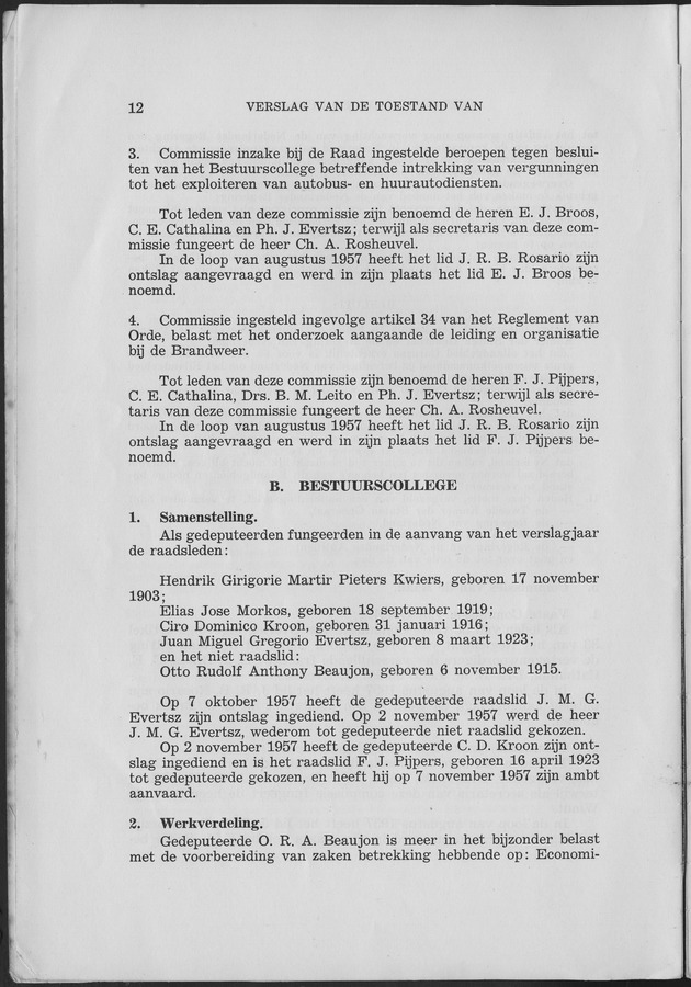 Verslag van de toestand van het eilandgebied Curacao 1957 - Page 12