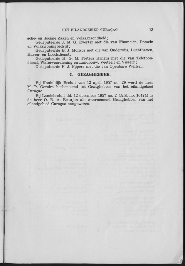 Verslag van de toestand van het eilandgebied Curacao 1957 - Page 13