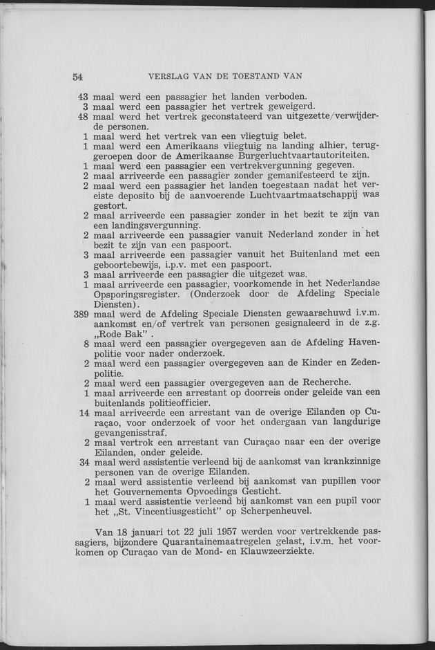 Verslag van de toestand van het eilandgebied Curacao 1957 - Page 54