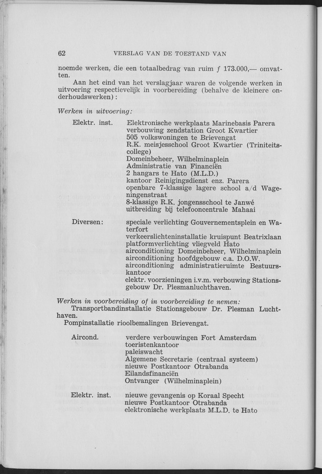 Verslag van de toestand van het eilandgebied Curacao 1957 - Page 62