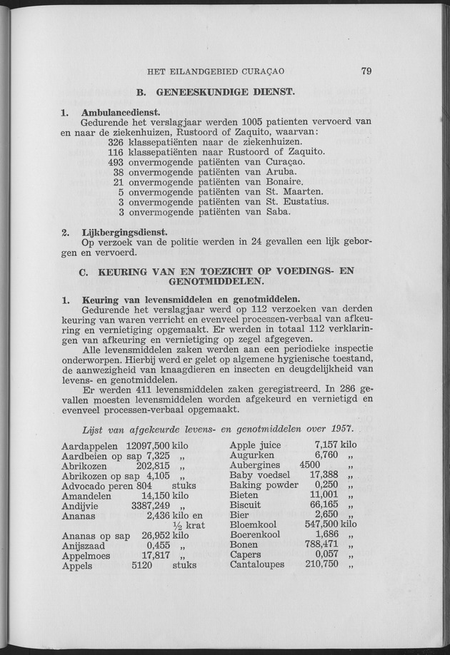 Verslag van de toestand van het eilandgebied Curacao 1957 - Page 79