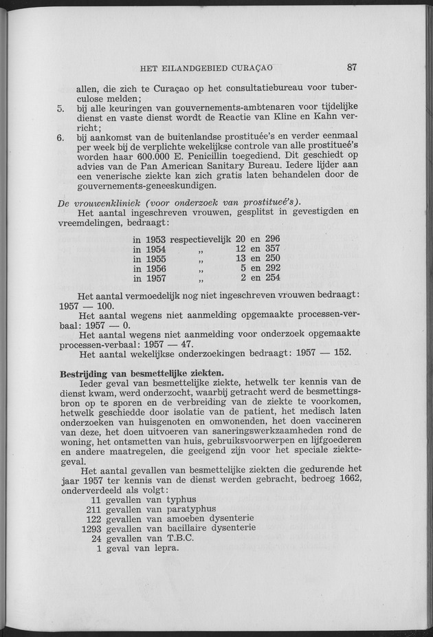 Verslag van de toestand van het eilandgebied Curacao 1957 - Page 87