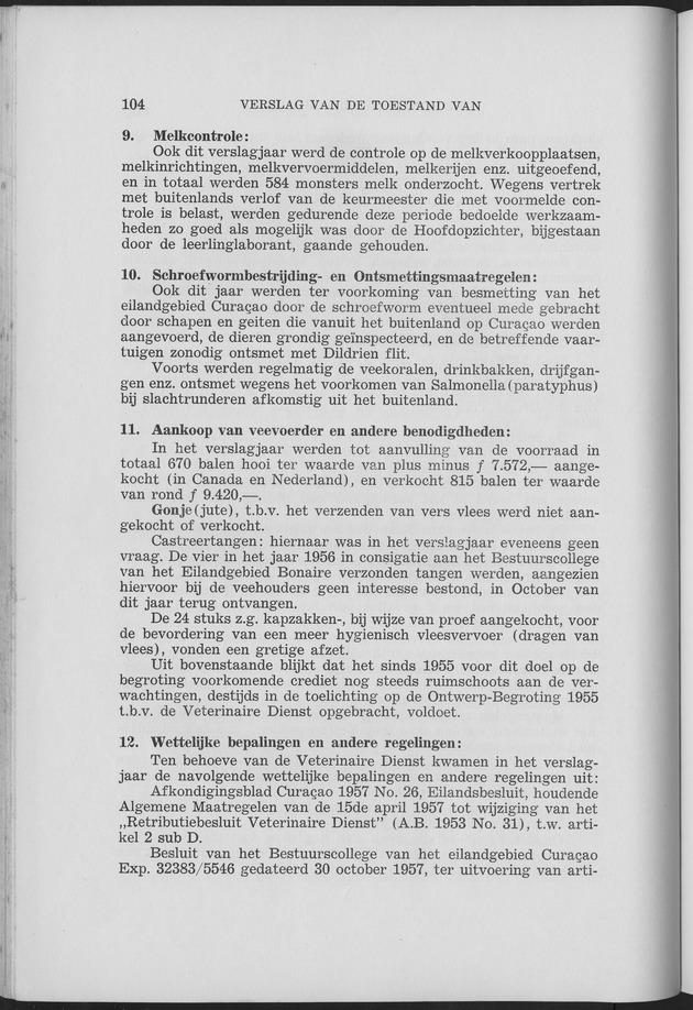Verslag van de toestand van het eilandgebied Curacao 1957 - Page 104