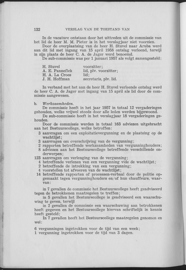 Verslag van de toestand van het eilandgebied Curacao 1957 - Page 132