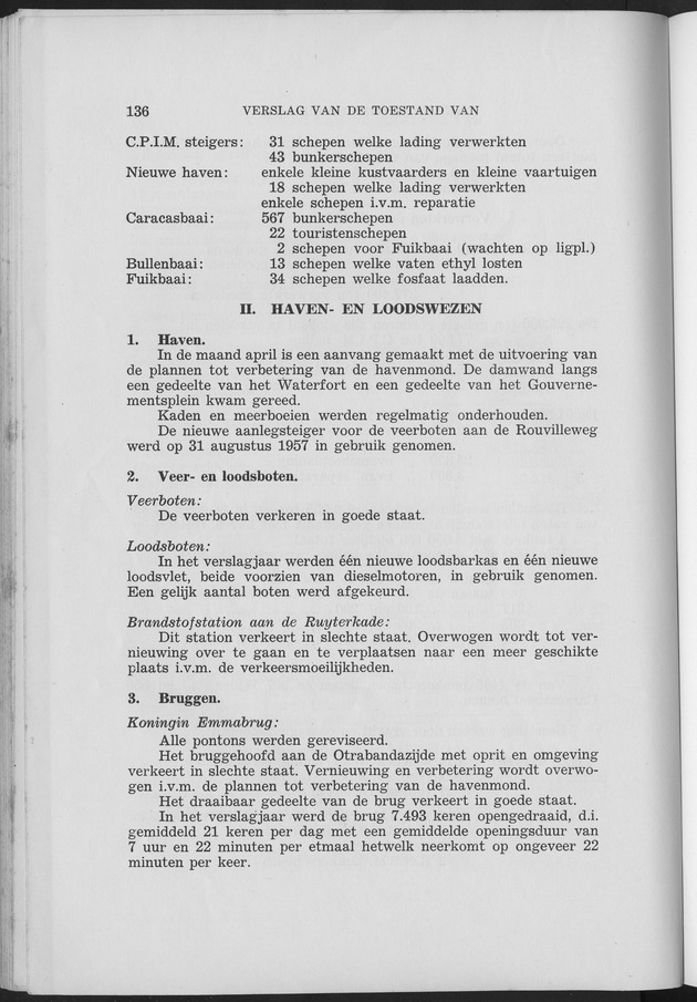Verslag van de toestand van het eilandgebied Curacao 1957 - Page 136