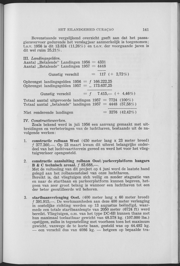 Verslag van de toestand van het eilandgebied Curacao 1957 - Page 141