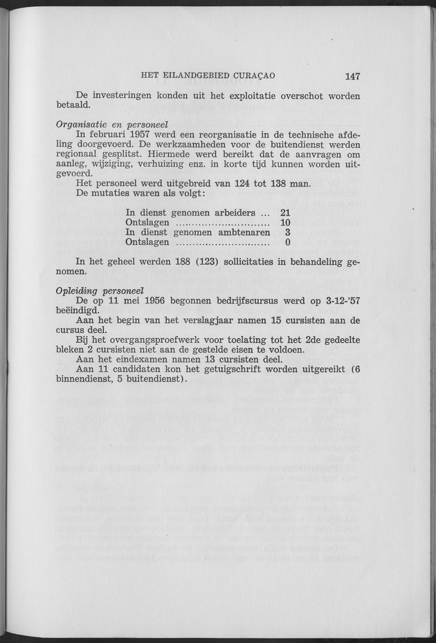 Verslag van de toestand van het eilandgebied Curacao 1957 - Page 147