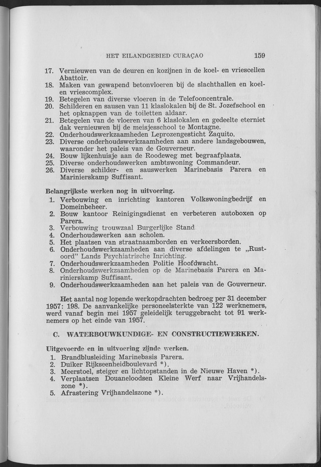 Verslag van de toestand van het eilandgebied Curacao 1957 - Page 159