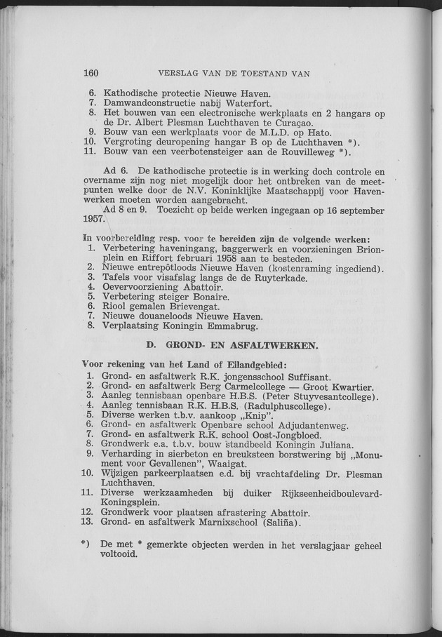 Verslag van de toestand van het eilandgebied Curacao 1957 - Page 160