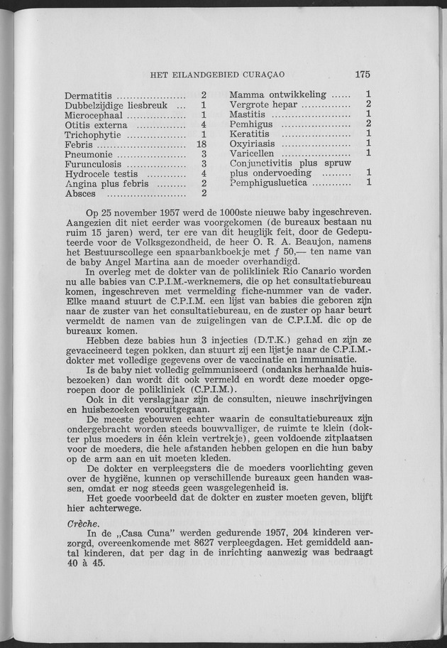 Verslag van de toestand van het eilandgebied Curacao 1957 - Page 175