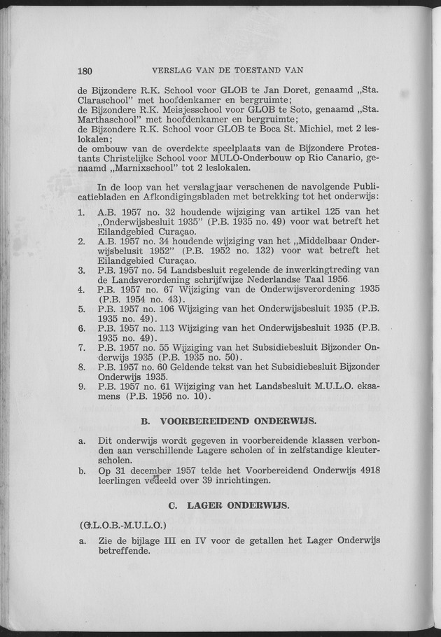 Verslag van de toestand van het eilandgebied Curacao 1957 - Page 180