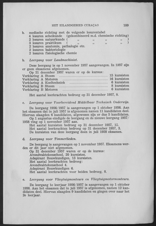 Verslag van de toestand van het eilandgebied Curacao 1957 - Page 189