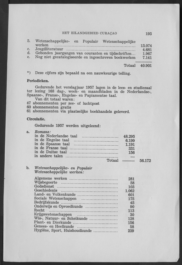 Verslag van de toestand van het eilandgebied Curacao 1957 - Page 193