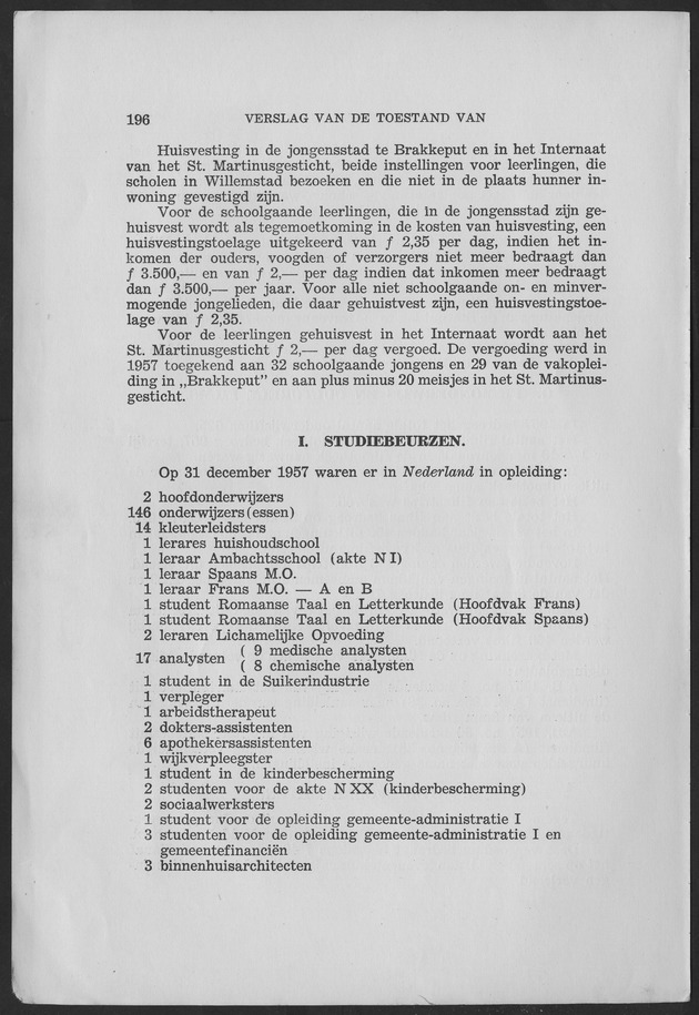 Verslag van de toestand van het eilandgebied Curacao 1957 - Page 196