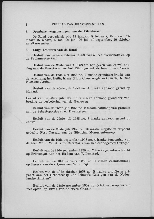 Verslag van de toestand van het eilandgebied Curacao 1958 - Page 4