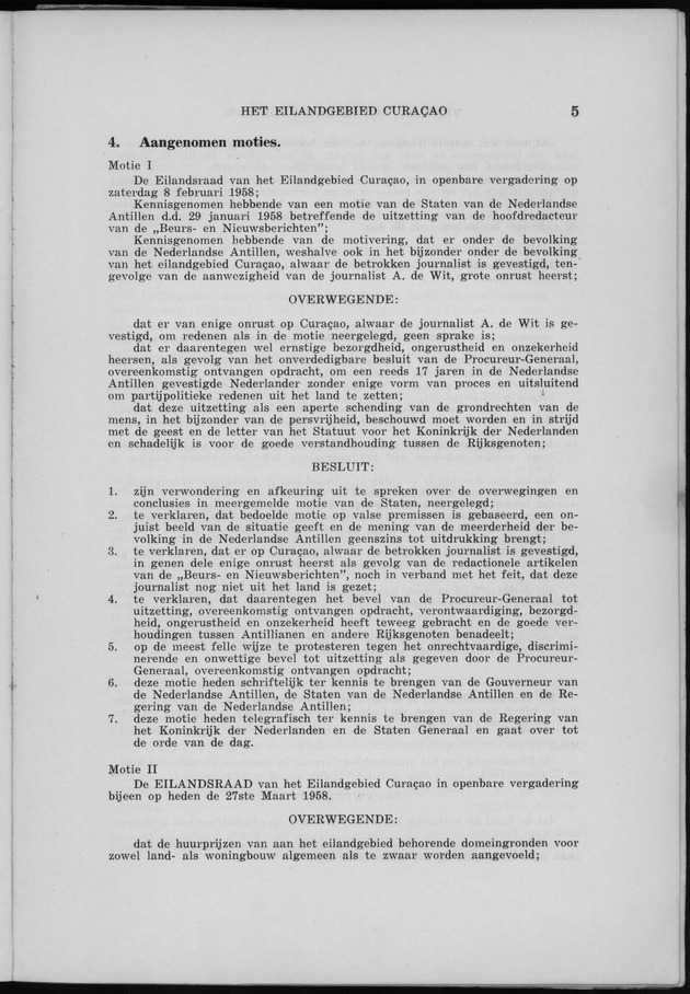 Verslag van de toestand van het eilandgebied Curacao 1958 - Page 5