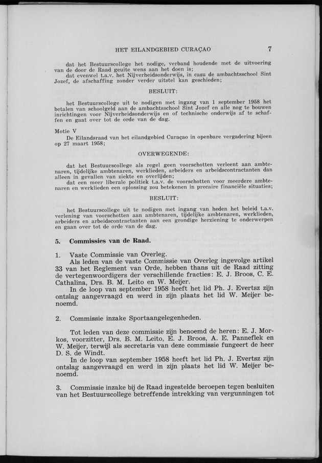 Verslag van de toestand van het eilandgebied Curacao 1958 - Page 7