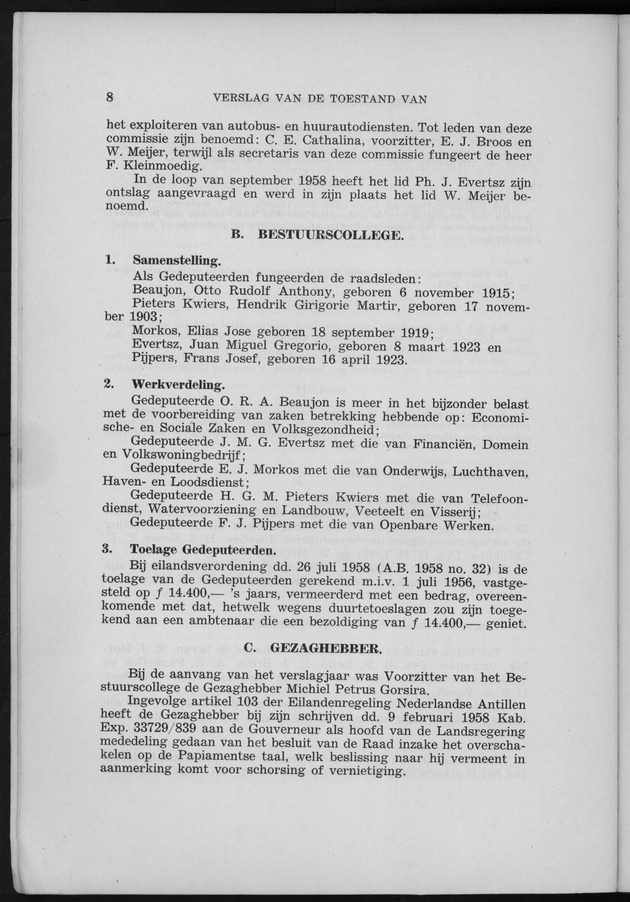 Verslag van de toestand van het eilandgebied Curacao 1958 - Page 8