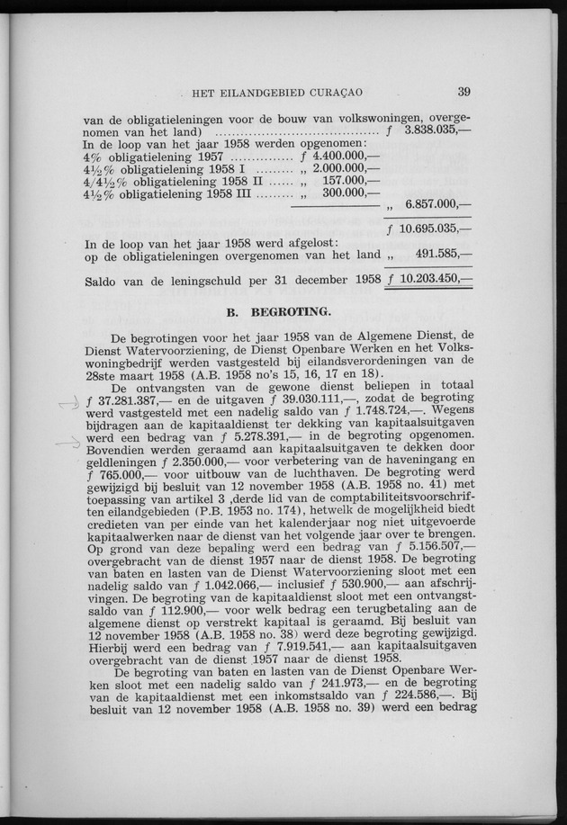 Verslag van de toestand van het eilandgebied Curacao 1958 - Page 39