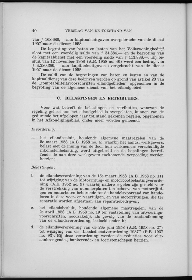 Verslag van de toestand van het eilandgebied Curacao 1958 - Page 40