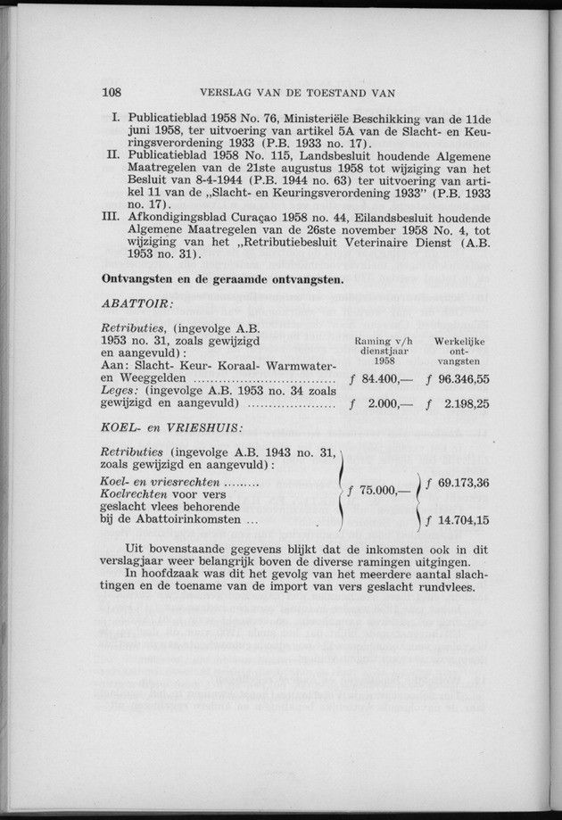 Verslag van de toestand van het eilandgebied Curacao 1958 - Page 108