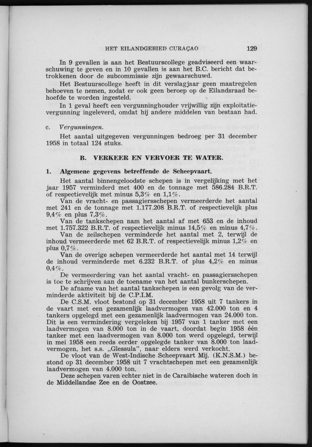 Verslag van de toestand van het eilandgebied Curacao 1958 - Page 129