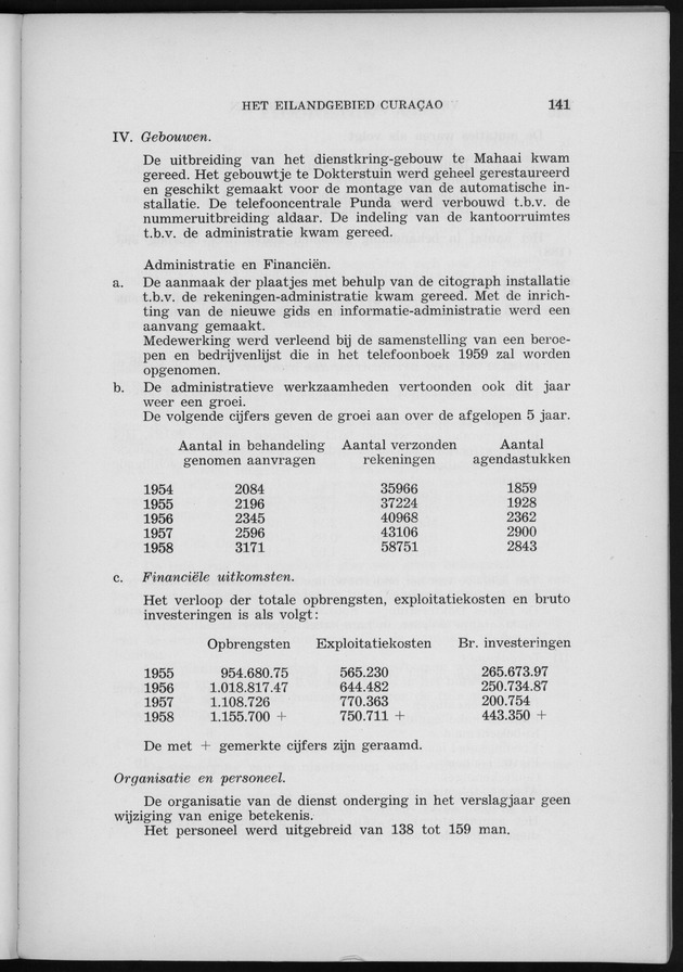 Verslag van de toestand van het eilandgebied Curacao 1958 - Page 141