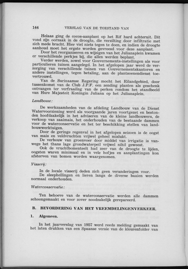 Verslag van de toestand van het eilandgebied Curacao 1958 - Page 144