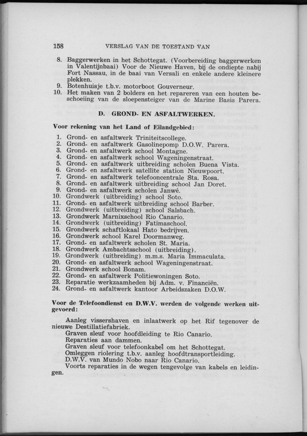 Verslag van de toestand van het eilandgebied Curacao 1958 - Page 158