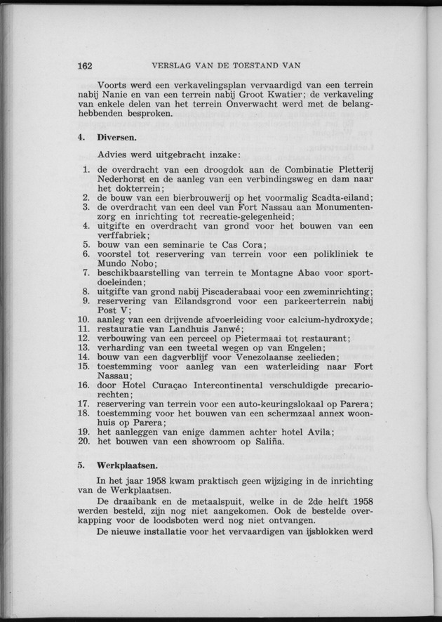 Verslag van de toestand van het eilandgebied Curacao 1958 - Page 162