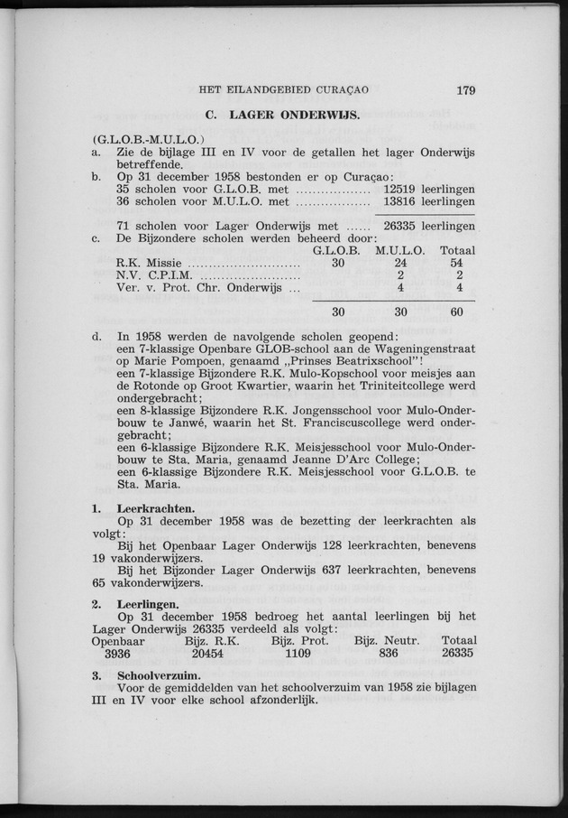 Verslag van de toestand van het eilandgebied Curacao 1958 - Page 179
