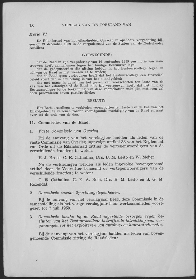Verslag van de toestand van het eilandgebied Curacao 1959 - Page 18