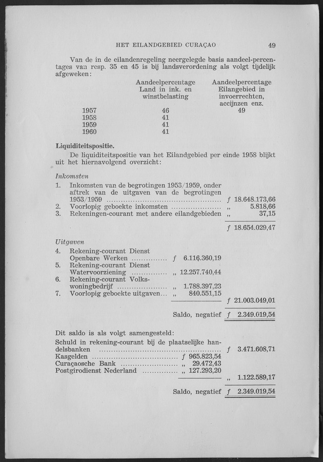 Verslag van de toestand van het eilandgebied Curacao 1959 - Page 49