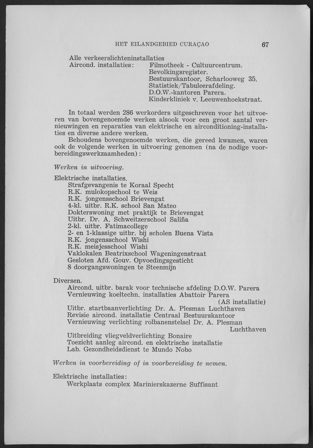 Verslag van de toestand van het eilandgebied Curacao 1959 - Page 67