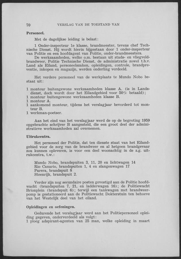 Verslag van de toestand van het eilandgebied Curacao 1959 - Page 70