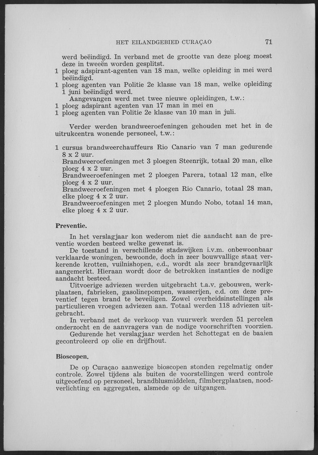 Verslag van de toestand van het eilandgebied Curacao 1959 - Page 71