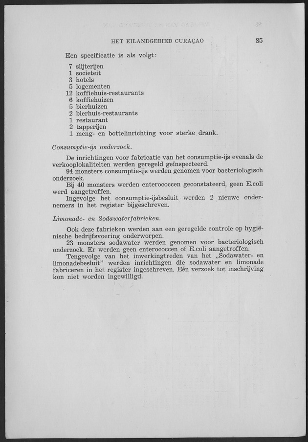 Verslag van de toestand van het eilandgebied Curacao 1959 - Page 85