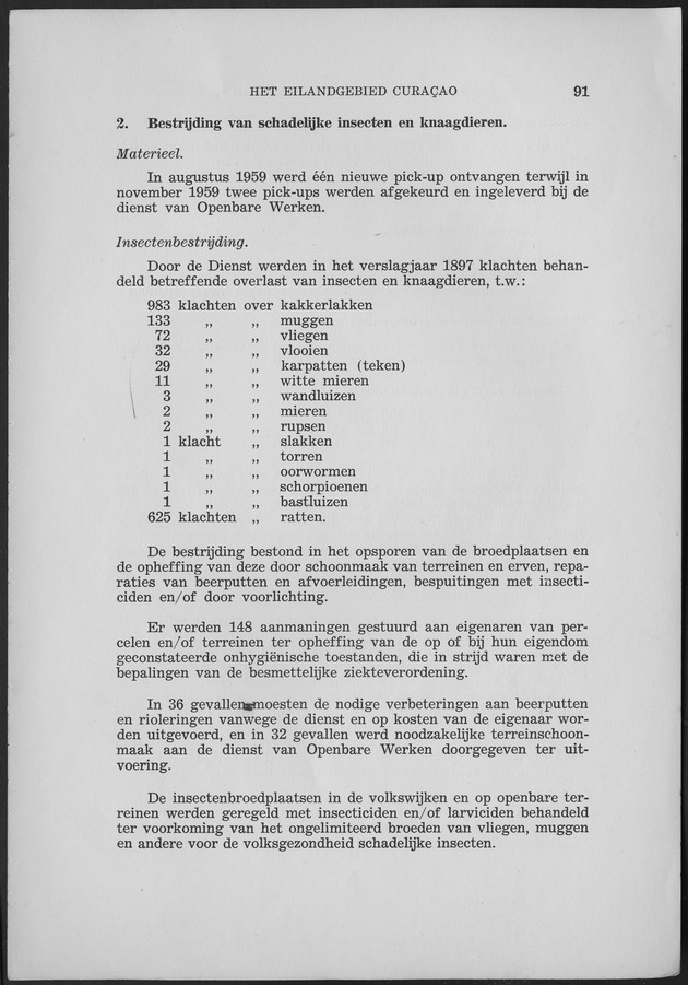 Verslag van de toestand van het eilandgebied Curacao 1959 - Page 91