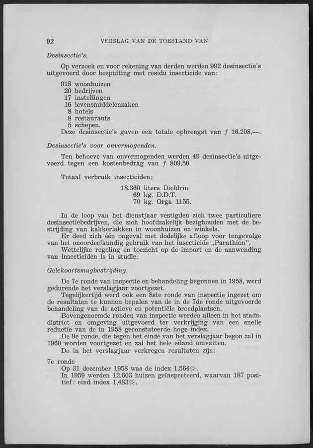 Verslag van de toestand van het eilandgebied Curacao 1959 - Page 92