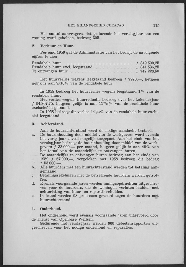 Verslag van de toestand van het eilandgebied Curacao 1959 - Page 115