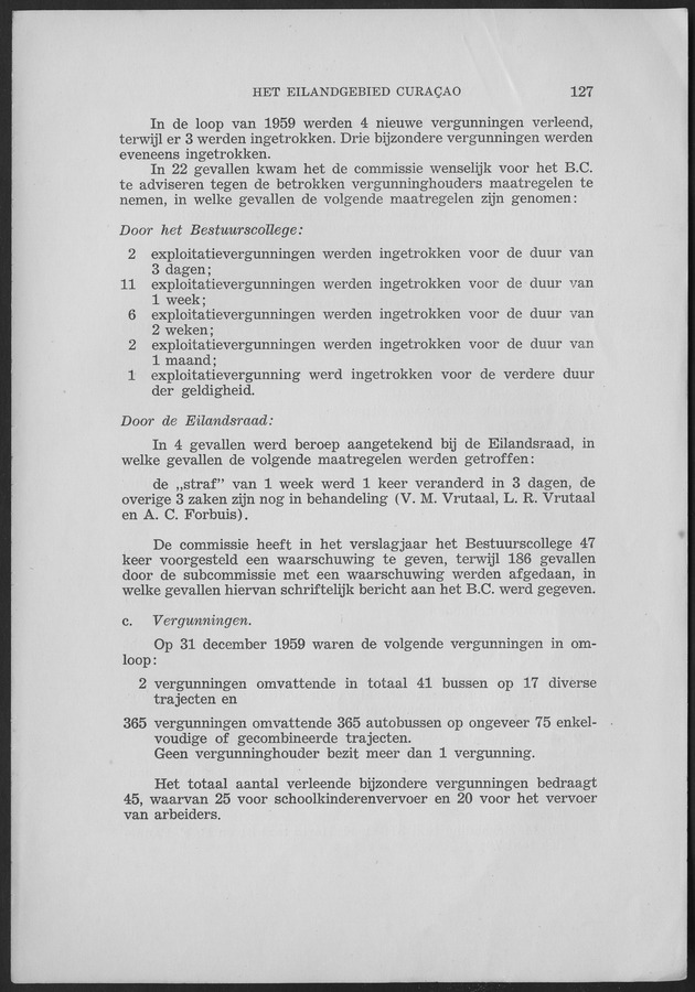 Verslag van de toestand van het eilandgebied Curacao 1959 - Page 127